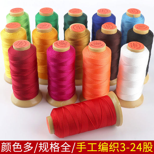 Jinsanyu brand jade thread nylon beaded handmade 18 gold necklace 4 special tassel braided rope tower 3 strand material