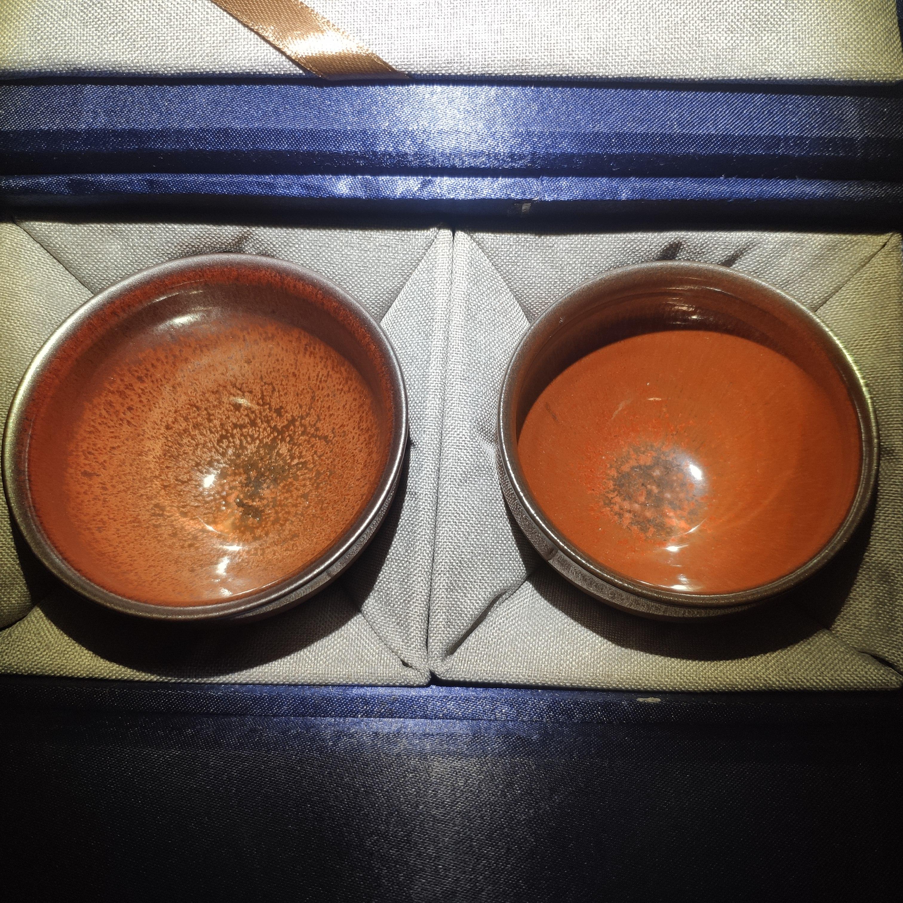 非遗传承人张伟建盏拍卖手工柿子红窑变紫砂壶茶具瓷器收藏礼品