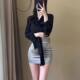 Textured glossy skirt, silky, ultra-short, tight-fitting, new high-waisted skirt, versatile, slimming hot girl butt-covering skirt