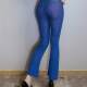 Flag-bottom pants for women with crotch zipper bent over and transparent inside and outdoor high-waist yoga leggings stretchy hip tight hot girl reveal