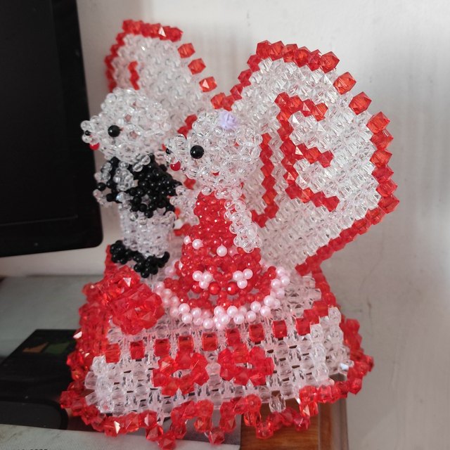 Couple Bear Home Ornament Material Festive Wedding Gift Wedding Bear
