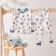 David Bella Children's Autumn Clothes and Autumn Pants Boys' Pajamas Warm Set Pure Cotton Autumn Baby Underwear Linens Category A