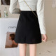 Large size simple zipper skirt fat MM irregular A -line skirt ins ultra -fire skirt personality cover skirt autumn and winter

