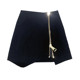 Large size simple zipper skirt fat MM irregular A -line skirt ins ultra -fire skirt personality cover skirt autumn and winter
