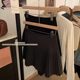 Pure wool pleated skirt spring and summer versatile boots A-line short skirt anti-exposure high-waisted slim organ skirt