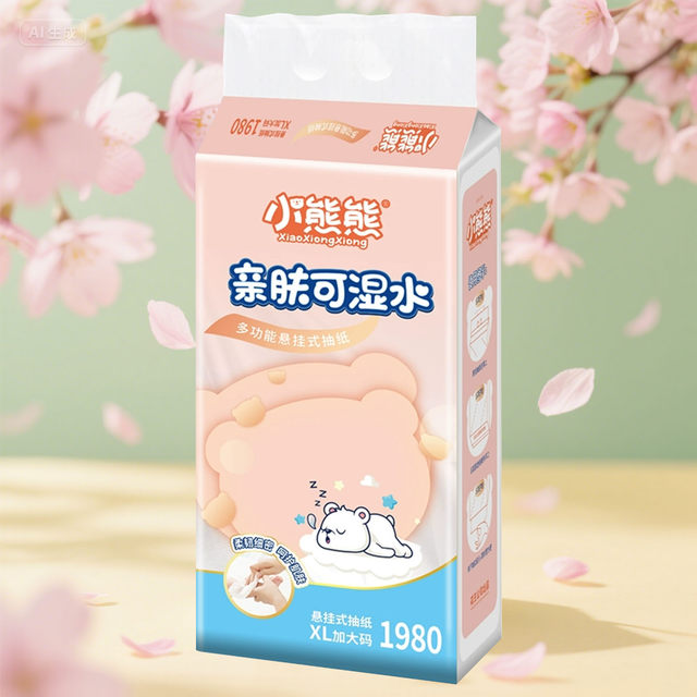 Bear hanging hanging paper towel five-layer thickened toilet paper kitchen home hanging wallpaper mother and baby available