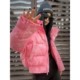 2024 new winter fashion brand tie-dye down jacket for women short hooded personalized gloves thickened white duck down jacket