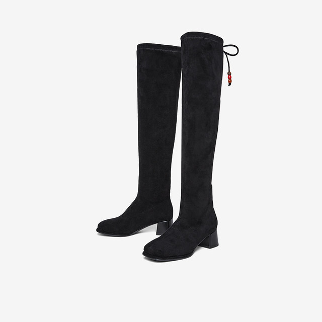 Bestu 2025 Winter New Thick Heel Over-the-Knee Boots Elastic Slim Boots Thick Heel Women's Extra Long Boots CC668DC5