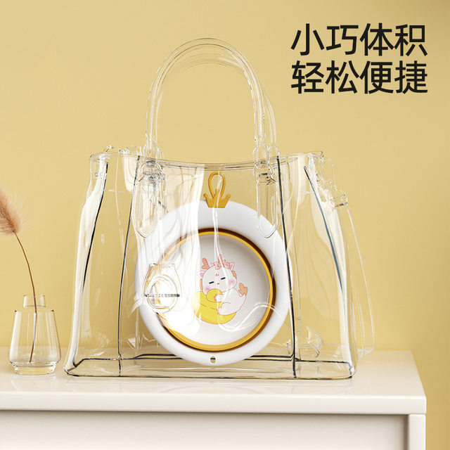 
Foldable washbasin children's portable folding basin household cartoon baby plastic basin mother and baby supplies