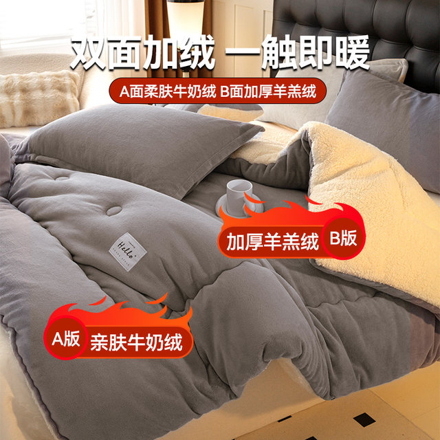 Lamb velvet quilt 2025 new winter quilt core winter single dormitory autumn and winter quilt thickened to keep warm 10Jin [Jin equals 0.5 kg]