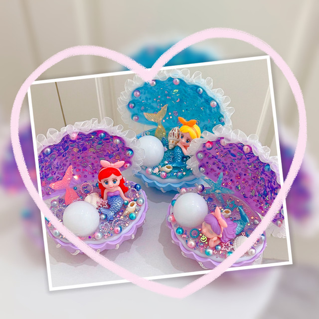 Cream glue diy shell night light handmade creative children's gift ornaments to decorate the parent-child event site