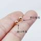 14K gold-filled with open and closed ring bean earrings 925 silver needle handmade diy accessories earrings earrings material