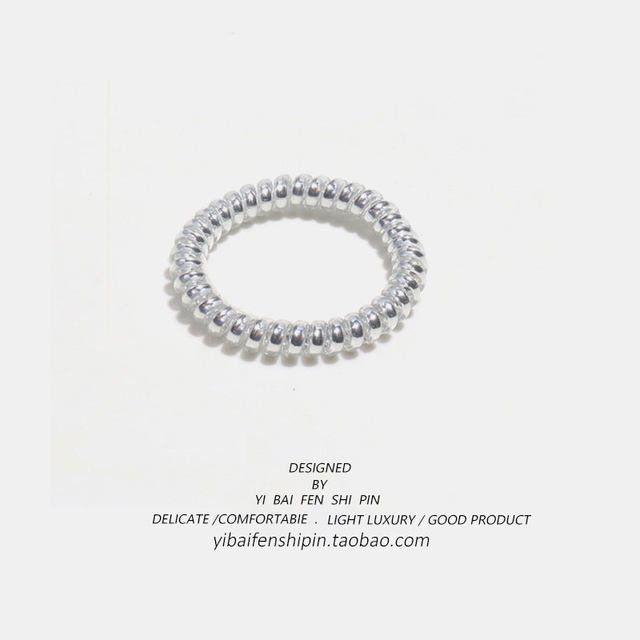 Korean style hair tie for hair, bright color phone cord, simple small fresh hair accessory, high elasticity, no damage to hair, rubber band for women