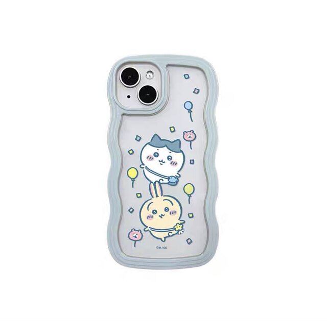 Japanese giikawa chiikawa Korean style Xiaoba Usaqi suitable for Apple iPhone 16 promax macaron candy color edge 14pro transparent anti-fall protection case 15 mobile phone case
