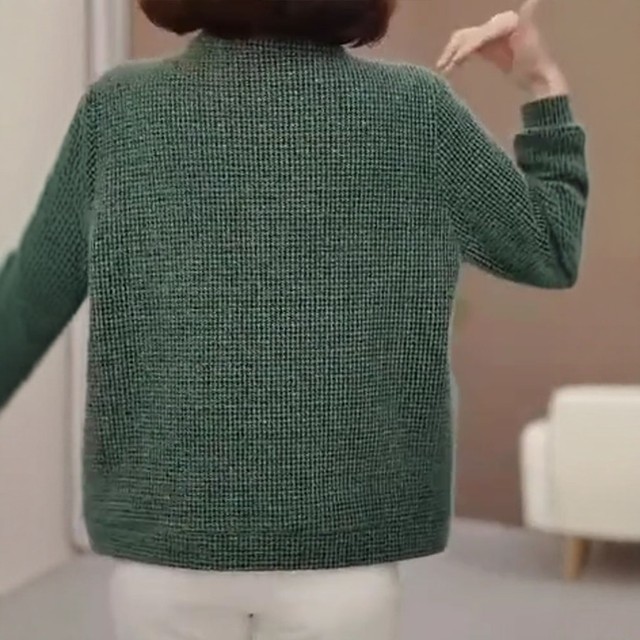 New winter fashion women's half-zipper plush top fashionable middle-aged mother loose meat covering plus velvet sweatshirt
