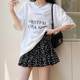 Black floral short skirt for women 2025 new spring and autumn high waist A-line skirt with small temperament fluffy cake skirt
