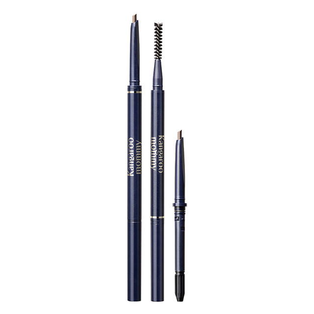 Kangaroo mother pregnant eyebrow pencil can be rotated during breastfeeding with double-head waterproof and sweat-proof for long-lasting novice triangular eyebrow stroke