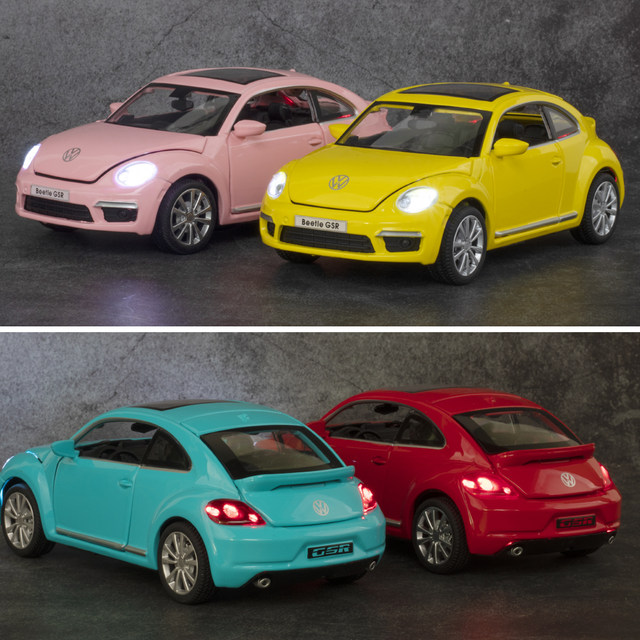 Beetle Car Simulation Volkswagen Toy Car Alloy Model Retro Car Model Collection Metal Return Children Boy