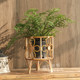 Nordic rattan floor-standing flower stand flower pot plastic rattan woven flower basket green plant set pot home living room balcony decoration flower utensil
