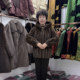 High-end middle-aged and elderly winter hooded fur all-in-one coat for small people 2025 striped mink velvet temperament mom fur