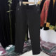 
Middle-aged and elderly mothers' new autumn and winter elastic waist plus velvet warm casual pants for women's versatile small-footed granny straight pants
