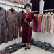 High-end gold velvet cheongsam mother's dress 2024 new autumn and winter grandma's wedding dress can be worn at ordinary times
