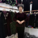 
Middle-aged mother autumn and winter Chinese style velvet embroidered long-sleeved base shirt 2025 stand collar fashionable grandma casual two-piece set