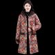 Mom's winter clothes plus velvet thickened floral cotton coat jacket middle-aged and elderly women's mid-length cotton jacket warm hooded cotton jacket