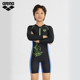 
arena 2025 new product for boys and girls sports and casual sun protection teenagers one-piece long-sleeved flat-angle swimsuit