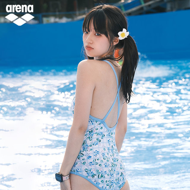 
arena Arena women's one-piece sleeveless triangle swimsuit sports casual swimsuit slim spa swimsuit women's style