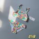 Amber single children's swimsuit girls split fresh printed baby small medium and large children's triangle bikini set
