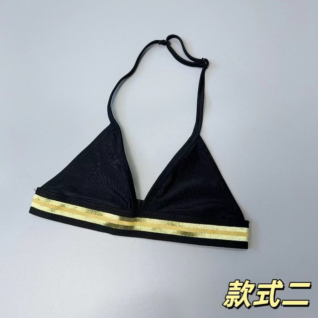 Amber single MOL* fashion children's vest split swimsuit girls triangle bikini quick dry small medium and big children