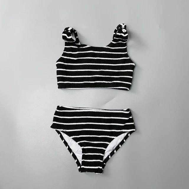 Amber single Korean children's split vest swimsuit girl baby texture pattern girl triangle bikini