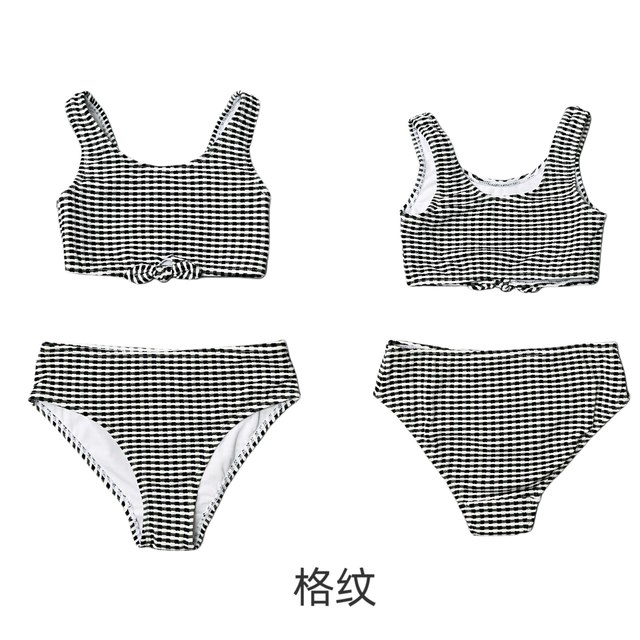 Amber single Korean children's split vest swimsuit girl baby texture pattern girl triangle bikini
