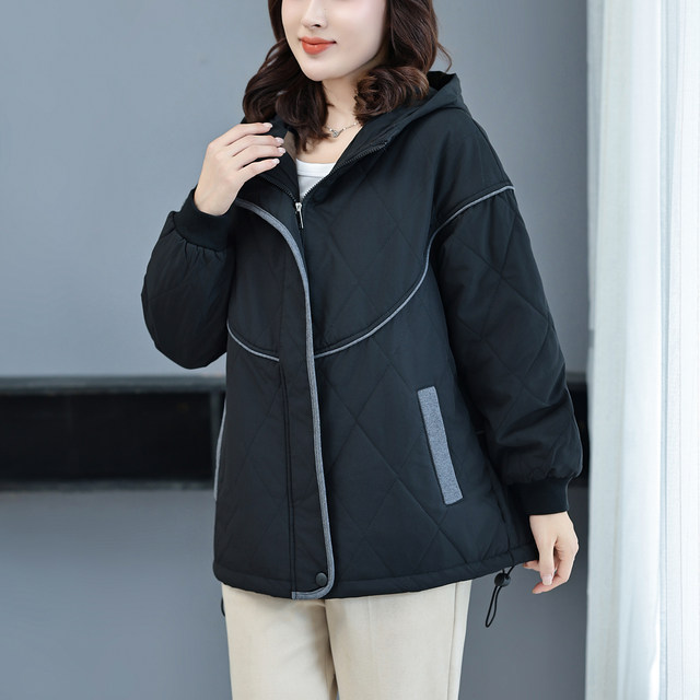 Fat Mom's Jacket Autumn and Winter Fashionable Thin Small Cotton-padded Jacket Large Size Women's Padded Top Super Nice-looking Short Clothes