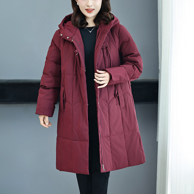 Middle-aged and elderly large-size cotton-padded clothes for women, special fat mothers, winter coats, new fattened and long-length cotton-padded jackets, grandma's cotton-padded clothes