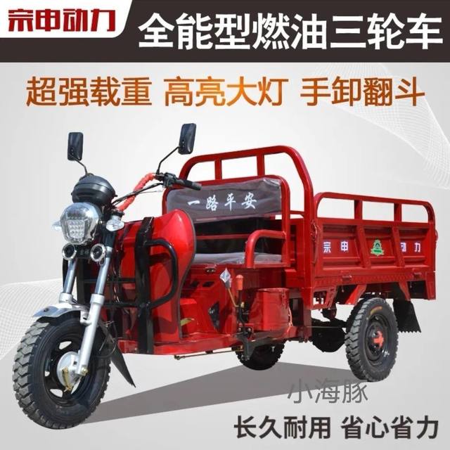 New Suzuki Powered Gasoline Tricycle Agricultural Fuel Small Household Load King Freight Tricycle