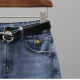 Spring and summer denim skirt for women 2025 new high-waist elastic slimming mid-length side slit A-line skirt versatile skirt