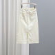 2025 spring and summer new high-waist denim skirt for women mid-length rear slit skirt versatile casual and fashionable hip-pack skirt