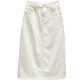 2025 spring and summer new high-waist denim skirt for women mid-length rear slit skirt versatile casual and fashionable hip-pack skirt