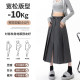 Gray suit skirt for women in spring, summer and autumn pocket design A-line skirt with high waist mid-length slit pleated skirt