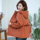 
2025 autumn and winter new style quilted thickened jacket for middle-aged women, large size loose hooded cotton coat, mother's wear