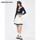Metersbonway skirt for women autumn new versatile and comfortable contrasting color spliced ​​pleated skirt for slim short skirt A-line skirt