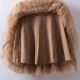 2025 autumn new elastic waist mesh cake skirt fluffy skirt short skirt high waist A-line versatile knitted skirt