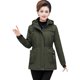 
Middle-aged fat mother autumn and winter quilted thickened coat women's mid-length cotton coat middle-aged and elderly hooded plus velvet windbreaker