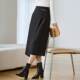 3S women's clothing 2024 Winter niche commute all -round OL design temperament A -line skirt irregular split bag hip skirt
