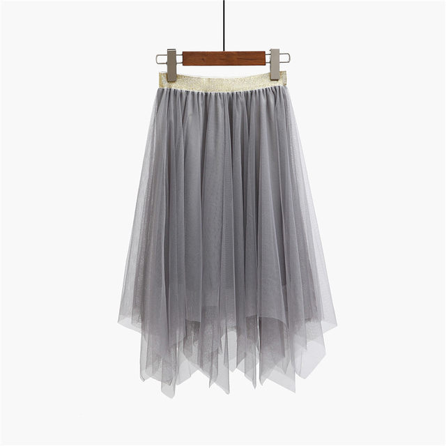 2022 autumn and winter new dancing puff puffed skirt bottom skirt, female high waist thin A -line gauze short skirt tide