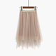 2022 autumn and winter new dancing puff puffed skirt bottom skirt, female high waist thin A -line gauze short skirt tide