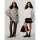 ECHOADE's classic continuation of the exquisite round neck, Oversized dropped shoulders, large profile embroidered long-sleeved T-shirt