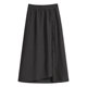 Women's 2024 new large size fat mm skirt 200Jin [Jin equals 0.5 kg] Elastic waist irregular button mid-length A-line skirt